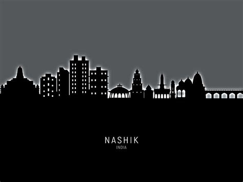 Nashik Skyline India #64 Digital Art by Michael Tompsett - Fine Art America