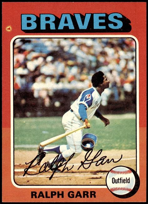 Amazon 1975 Topps 550 Ralph Garr Atlanta Braves Baseball Card