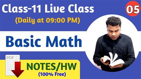 Class 11 Live Class Basic Math For Physics 05 Cbse Boardneet Live