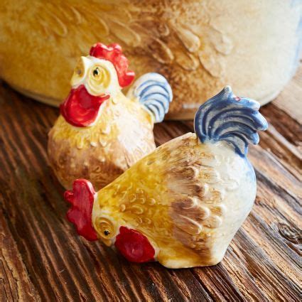 Jacques Pépin Collection Figural Chicken Salt and Pepper Shakers Sur