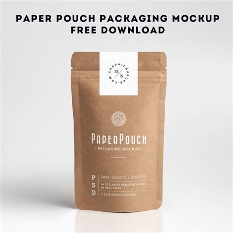 Paper Pouch Packaging Mockup Pouch Packaging Paper Pouch Packaging