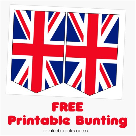 Free Printable Union Jack Bunting - Make Breaks