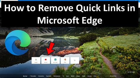 How To Remove Quick Links Or History Thumbnail In Microsoft Edge On Windows 10 Youtube