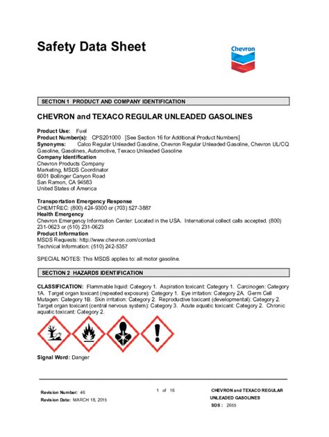 Fillable Online Gasoline All Gradespdf Safety Data Sheet Fax Email