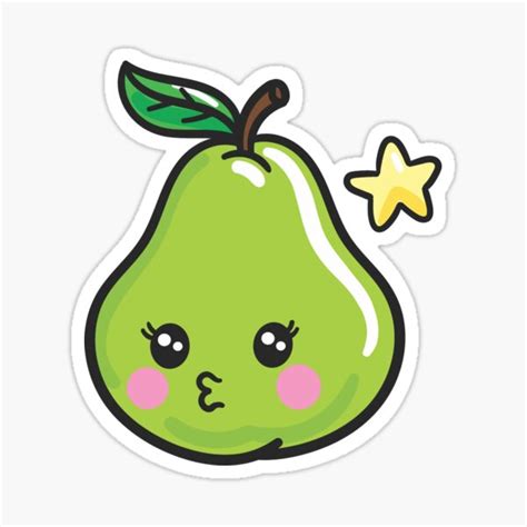 Cute Kawaii Fruit Guava Sticker For Sale By Kawaiicreationx Redbubble