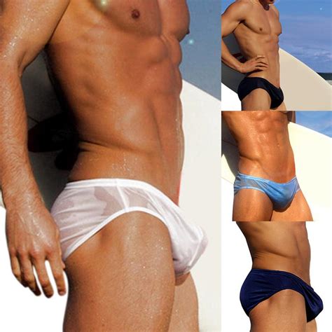 Buy Mens Swimsuit Low Waist Sexy Swimming Briefs Shorts Swimwear