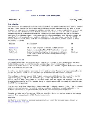 Fillable Online UPDD Source code examples - Touch-Base Ltd Fax Email Print - pdfFiller