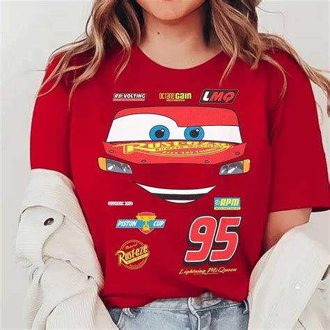 Disney Pixar Cars Lightning McQueen Tow Mater Shirt Mesh Sho Inspire