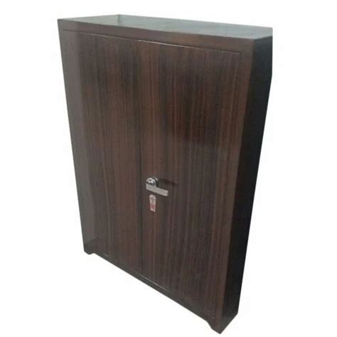 2 Door With Locker Brown Mild Steel Almirah 4 Shelves Without Mirror