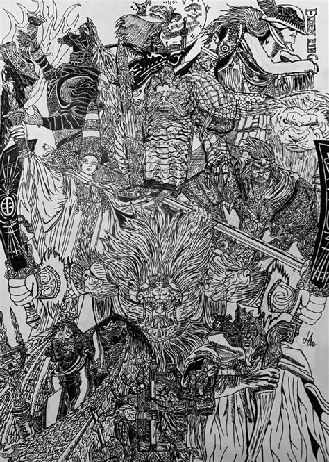 Elden Ring’s Bosses | Art, Juxtapoz, Ink pen drawings