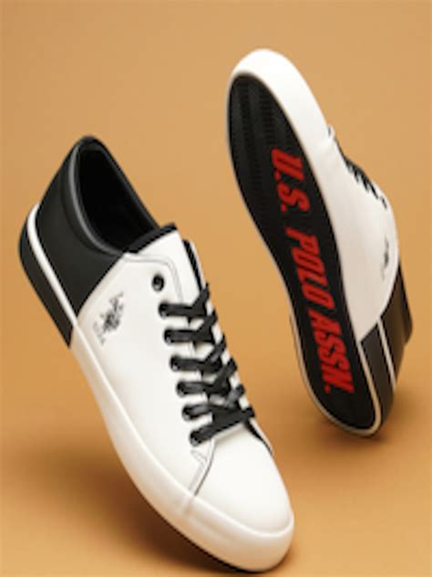 Buy U S Polo Assn Men White Black Colourblocked PANAL Sneakers