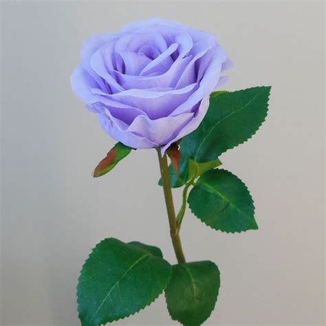 Artificial Flowers Galaxy Rose Bud Lavender Purple 43cm