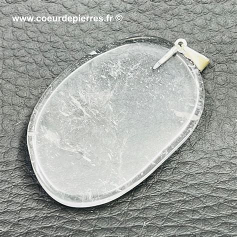 Pendentif en cristal de roche du Brésil réf cr20 Cœur de Pierres