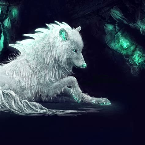 2932x2932 White Wolf Fan Art Ipad Pro Retina Display ,HD 4k Wallpapers ...