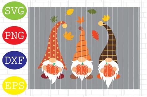 Fall Gnomes With Pumpkin Svg Gnome Svg Graphic By Digitalsvgfiles