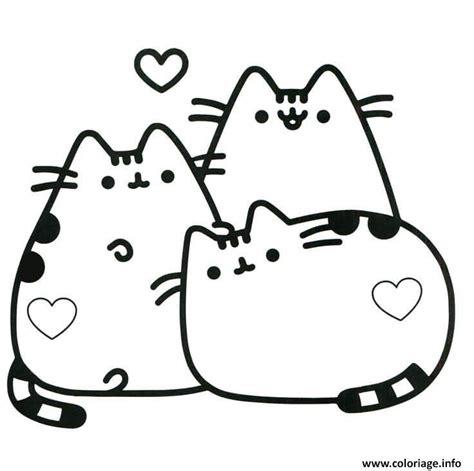 Coloriage Pusheen In Love Amour Dessin Pusheen à Imprimer