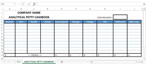 Petty cash book template excel - Software Accountant