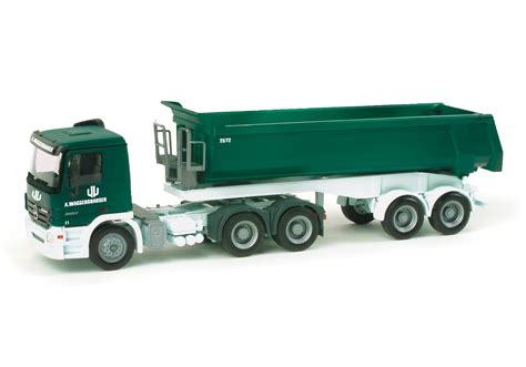 Herpa Mercedes Benz Actros M Rundmulden Sattelzug Waggershauser 294980