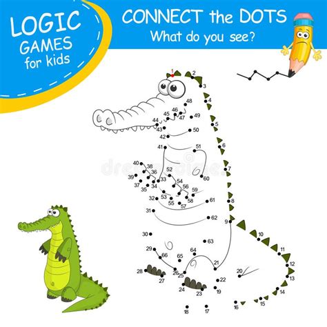 Connect The Dots By Numbers To Draw The Alligator Dot To Dot Education