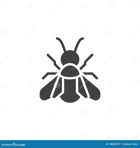 Vector Del Icono De La Abeja Ilustración del Vector Ilustración de