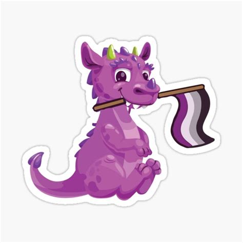 Asexual Dragon Sticker By Sociallyinform Redbubble