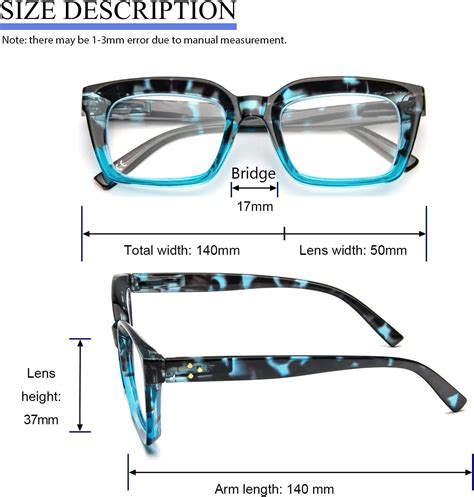 Mmoww Oversized Reading Glasses For Women 3 Pack Blue Light Blocking