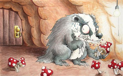 Badger Badger Mushroom by Hewryu on DeviantArt