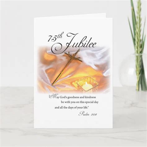 75th Jubilee Religious Life Nun Cross Candle Card Zazzle