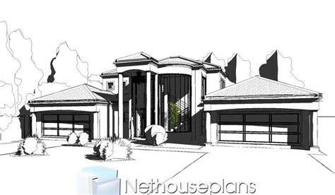 Bedroom Double Storey House Plan In South Africa