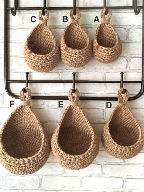 Hanging Wall Baskets Vegetable Baskets Hanging Fruit Baskets Rustic