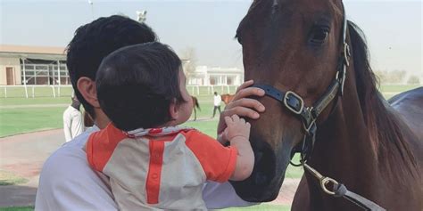 In pics: Sheikh Hamdan introduces twins Rashid & Sheikha to his horses ...