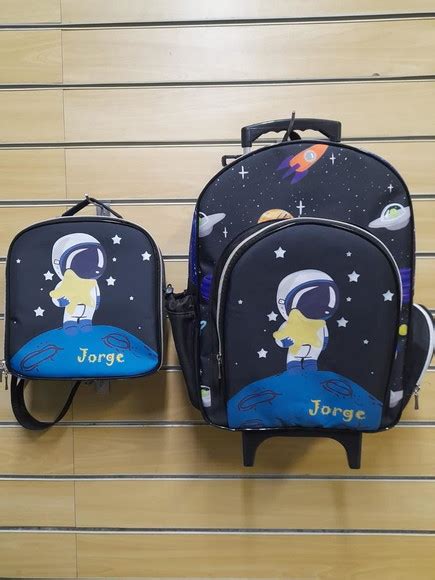 Kit Mochila Escolar E Lancheira Astronauta Elo7