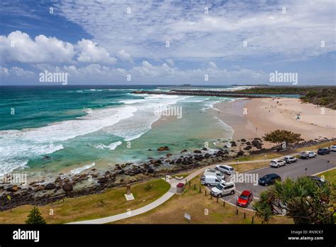 Landscape Of Duranbah Beach From Lovers Rock Park In Tweed Heads Nsw