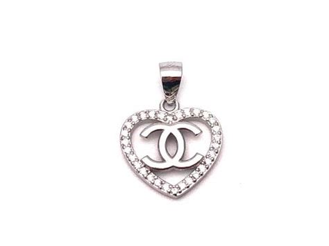 Silver CZ Heart CC Pendant At Segal S Jewellers