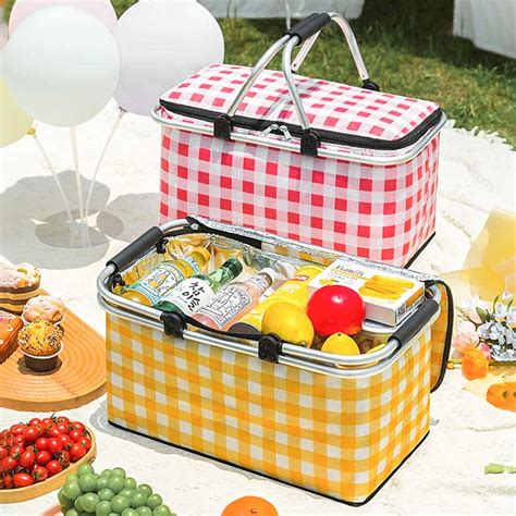 Spring Foldable Insulated Picnic Basket Mat Best Picnic Basket