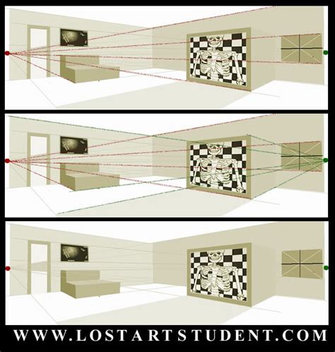 How to draw a 2 point perspective room