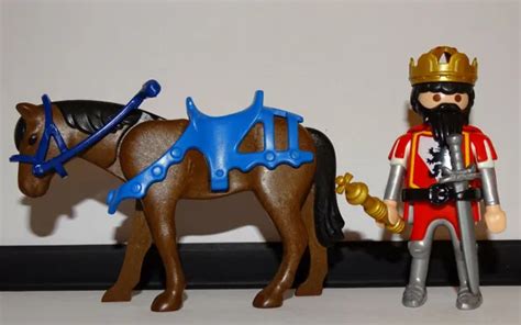 Playmobil Le Chevalier Roi Royal Cheval Armes Moyen Age Chateau