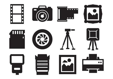 Free Photography and Camera Icons Vector 141691 Vector Art at Vecteezy