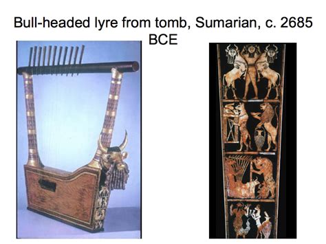 Bull Headed Lyre From Tomb Sumarian C Bce