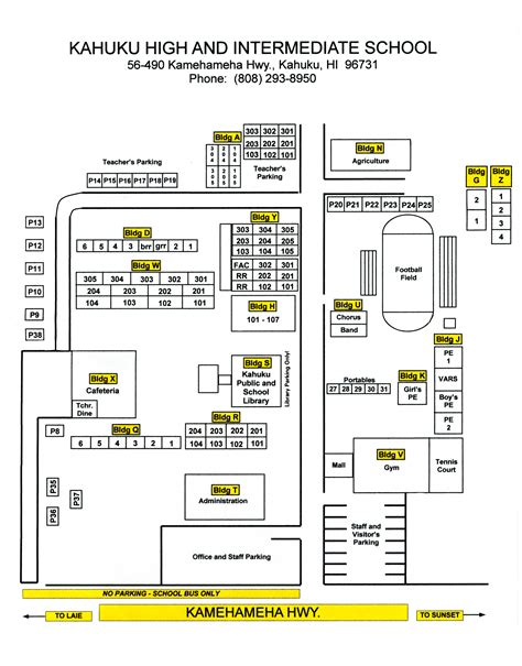 Mililani High School Campus Map Map