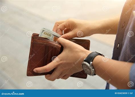 Hands Taking Out Money From Wallet Stock Image Image Of Asian China