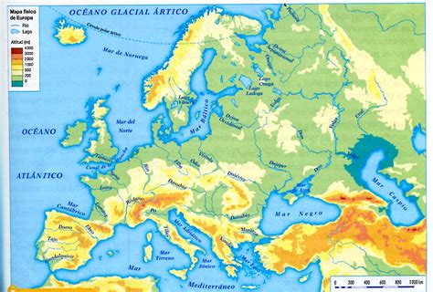 Mapa Hidrografico De Europa