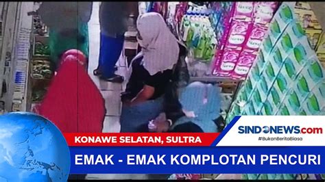 Komplotan Pencuri Emak Emak Terekam CCTV Saat Aksi Di Swalayan Konawe