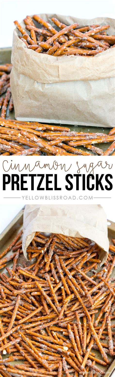 Cinnamon Sugar Pretzel Sticks - Yellow Bliss Road