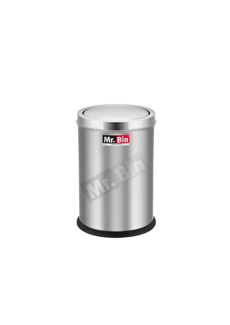 Stainless Steel Swing Dustbin Ltr Shape Round At Rs In Ahmedabad