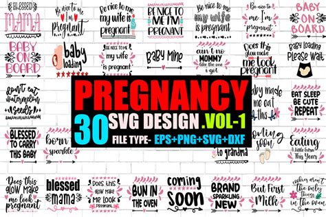 30 Pregnancy Typography T Shirt Design Graphic By Craft Bundles