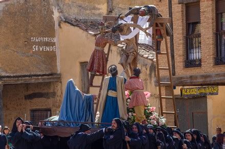 Penitents Brothers Nuestro Padre Nazareno Patrocinio Editorial Stock