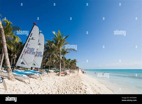 Beach outside Riu Yucatan Hotel, Playacar, Playa del Carmen, Riviera ...