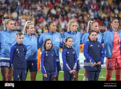 England players line up during the FIFA Women's World Cup 2023 match ...