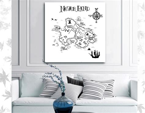 Neverland Map peter Pan Svg,dxf, EPS,PNG, Jpeg Digital Files - Etsy